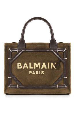 Balmain: Сумка  B-Army цвета хаки