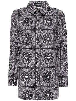 CHANEL Pre-Owned: Чёрная рубашка 