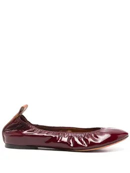 Lanvin: Бордовые балетки 
