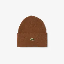 LACOSTE: Коричневая шапка 