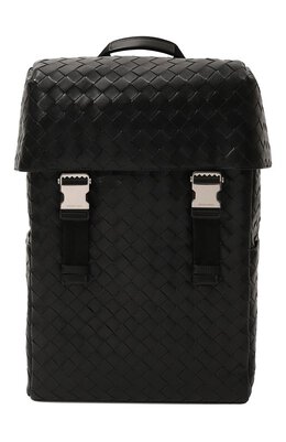 Bottega Veneta: Чёрный рюкзак 