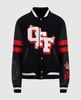 Off-White: Чорні куртки 