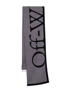 Off-White: Чёрный шарф  Bookish