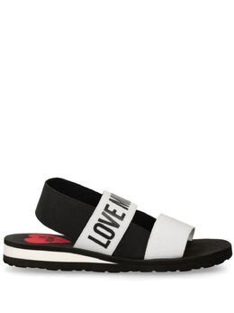Love Moschino: Чёрные сандалии 