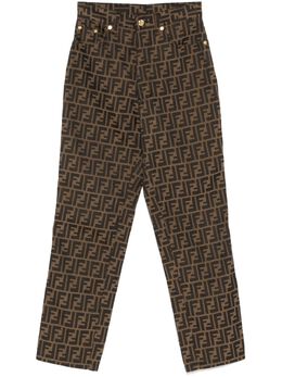 Fendi Pre-Owned: Жаккардовые брюки 