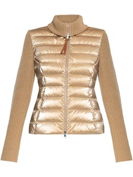 Moncler: Бежевая куртка 
