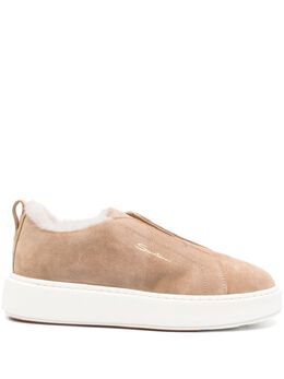 Santoni: Светлые кроссовки 
