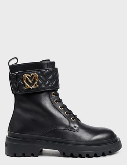 LOVE MOSCHINO: Чёрные ботинки 