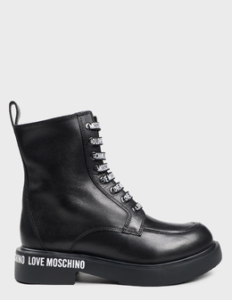 LOVE MOSCHINO: Чёрные ботинки 