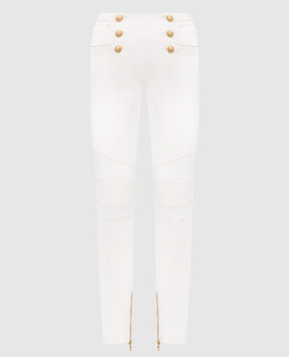 Balmain: Білі джинси 