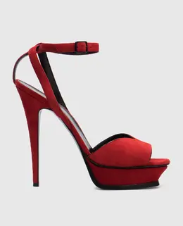 Saint Laurent: Червоні босоніжки 
