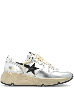 Golden Goose: Серебристые кроссовки  Running Sole