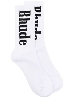 RHUDE: Белые носки 