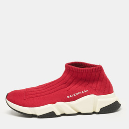 Balenciaga: Красные мокасины  Speed Trainer