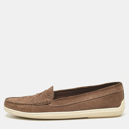 Tod's: Мокасины цвета хаки 