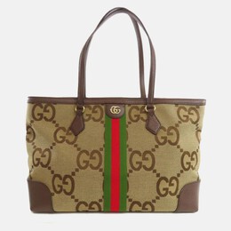 Gucci: Коричневая сумка-шоппер  GG