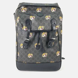 Gucci: Чёрный рюкзак  Interlocking G
