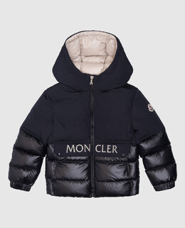 Moncler ENFANT: Сині пуховики 