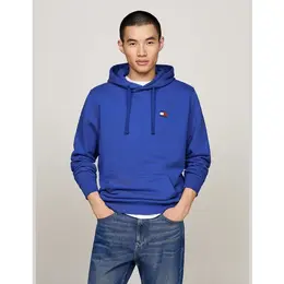 Tommy Jeans: Голубая толстовка  Tommy Badge