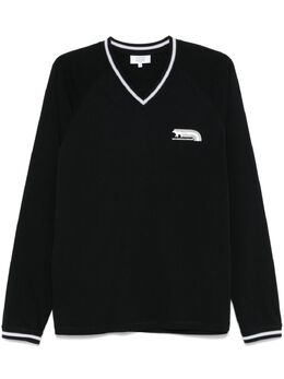 Maison Kitsuné: Чёрная футболка 