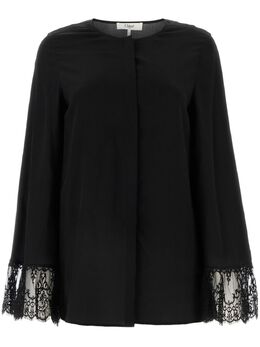 Chloé: Блуза без воротника 
