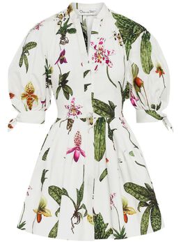 Oscar de la Renta: Платье с рукавами-фонариками 