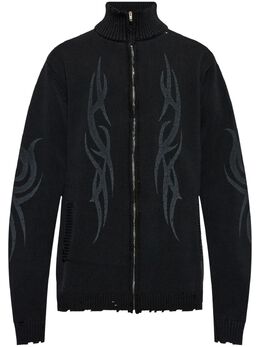 Balenciaga: Чёрный кардиган 