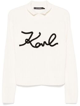 Karl Lagerfeld: Белый свитер  Signature
