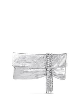 Jimmy Choo: Серебристый клатч 