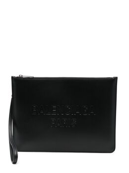 Balenciaga: Чёрный клатч 