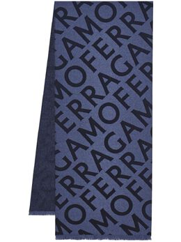 Ferragamo: Синий шарф 