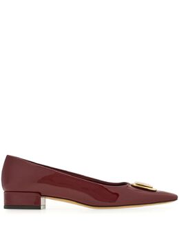 Ferragamo: Бордовые балетки  Vara