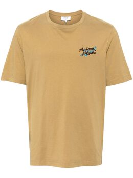 Maison Kitsuné: Бежевая футболка 