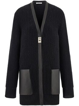 Ferragamo: Кожаный кардиган 
