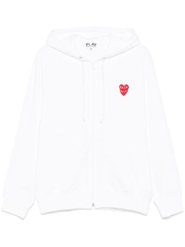 Comme Des Garçons Play: Белая толстовка  Double Heart