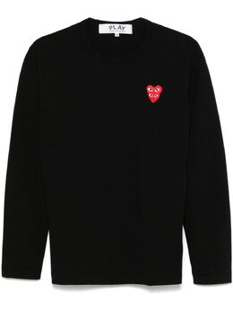 Comme Des Garçons Play: Чёрная футболка  Heart