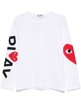 Comme Des Garçons Play: Футболка  Heart с принтом