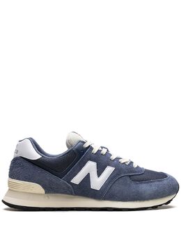 New Balance: Белые кроссовки  574