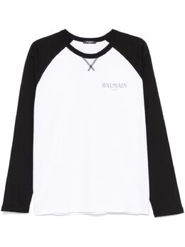 Balmain: Двухцветная футболка 