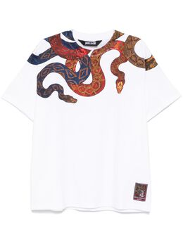 Just Cavalli: Футболка со змеиным принтом 