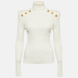 Balmain: Белый свитер 