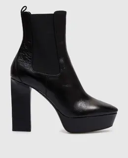 Saint Laurent: Чёрные ботинки 