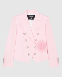 Balmain: Розовый жакет 