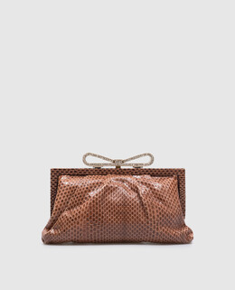 Valentino: Коричневый клатч 