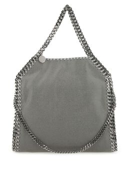 Stella McCartney: Серебристая сумка-шоппер  Falabella Mini
