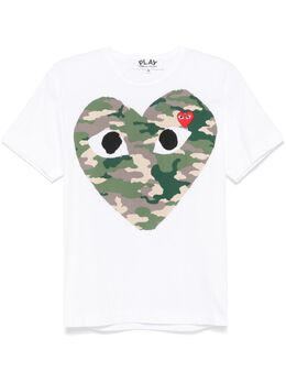 Comme Des Garçons Play: Футболка  Heart с принтом
