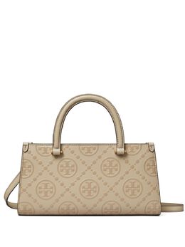 Tory Burch: Бежевая сумка-шоппер 