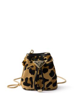 Prada: Сумка с животным принтом 