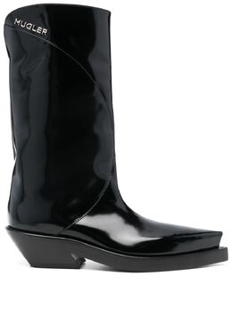 Mugler: Чёрные ботинки 