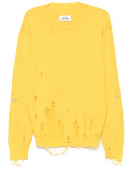 MM6 Maison Margiela: Рваный свитер 